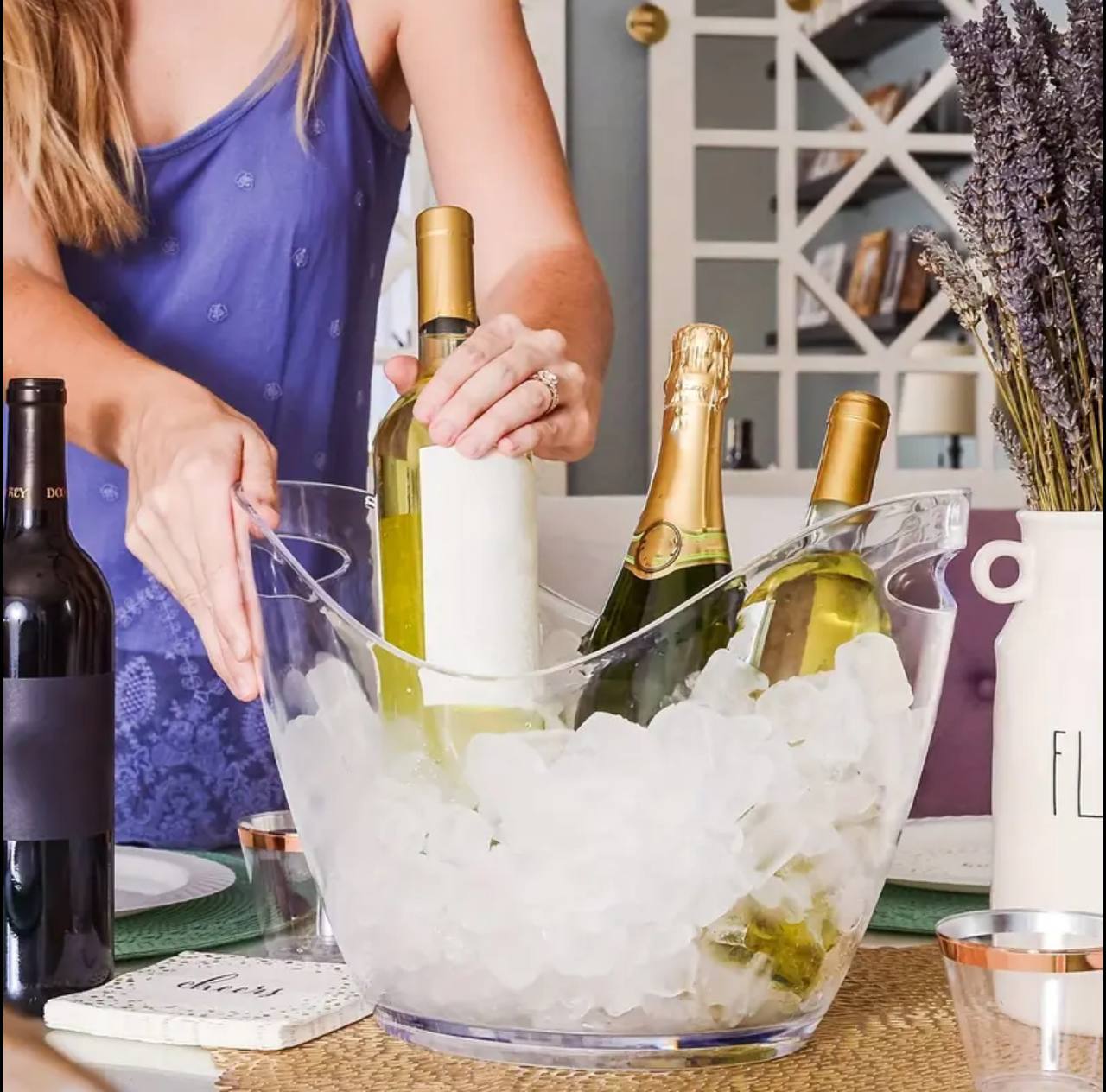 3.5ltr transparent acrylic wine bucket