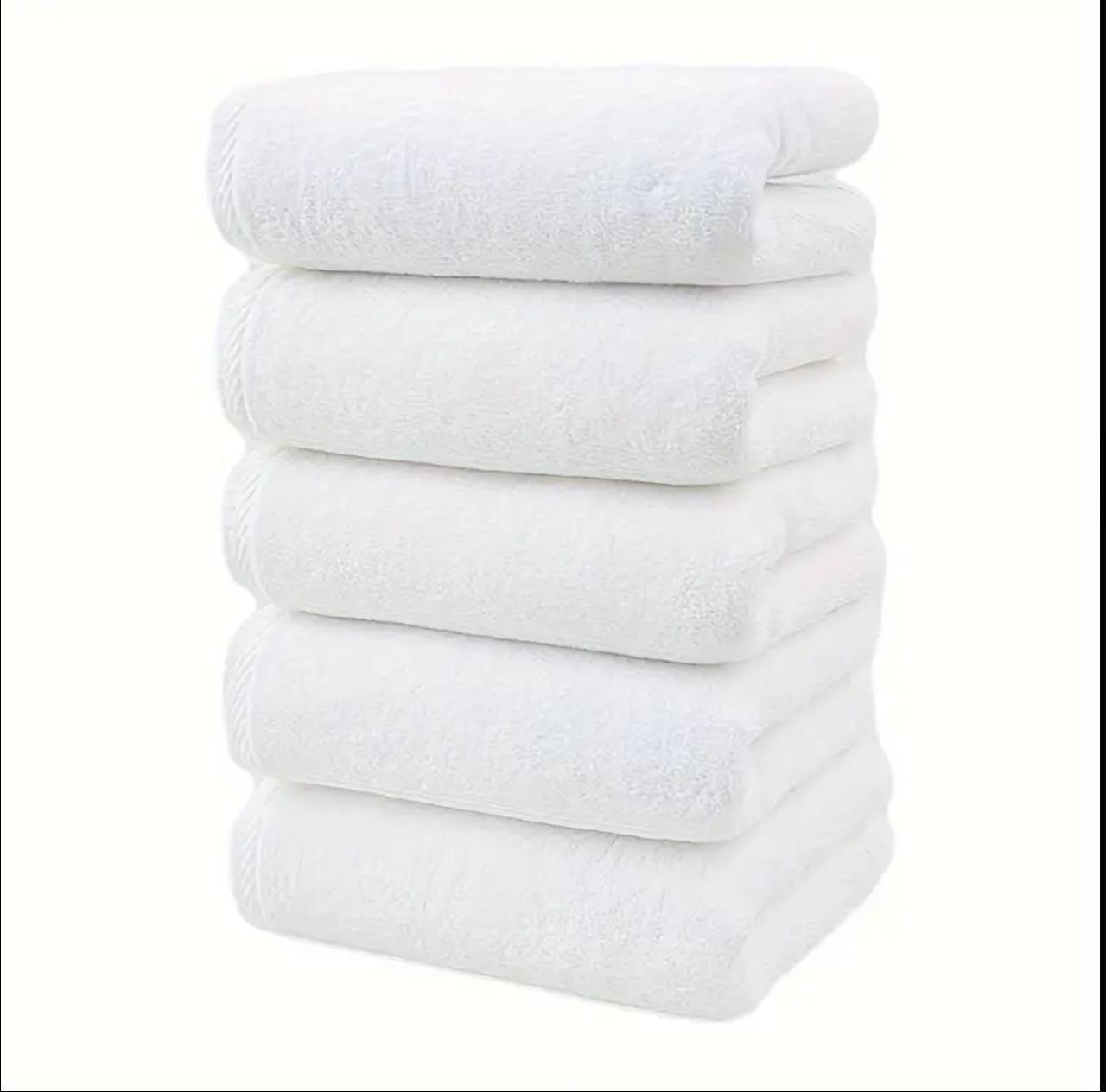 white large cotton towels