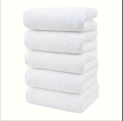 white large cotton towels