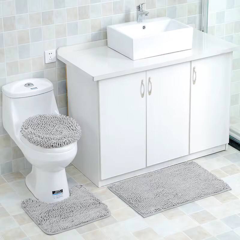 3 in 1 fluffy toilet mats