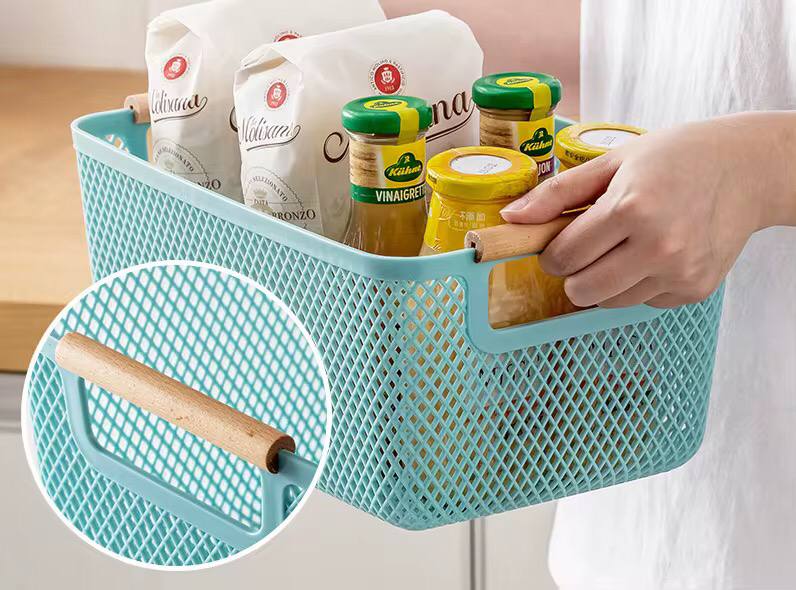 3pcs Extra-Large Mesh Plastic Storage Baskets