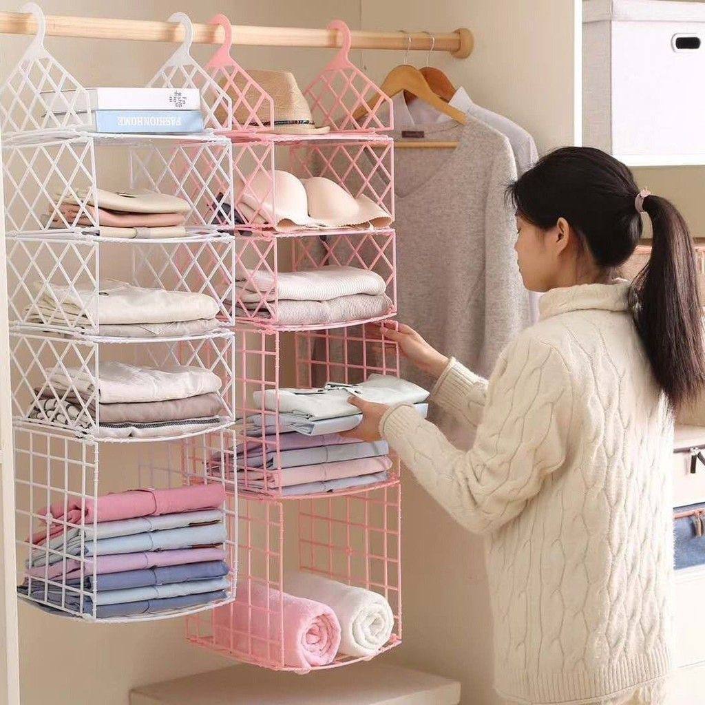 5 layer wardrobe folding clothes storage rack