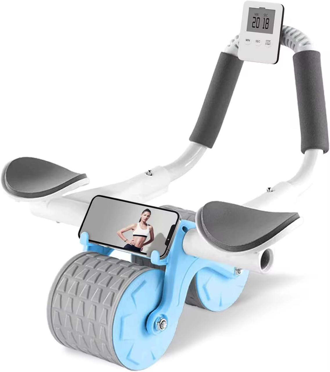 2 elbow pad automatic rebound healthy abdominal wheel