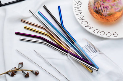 100% FOOD GRADE STAINLESS STEEL REUSABLE STRAWS