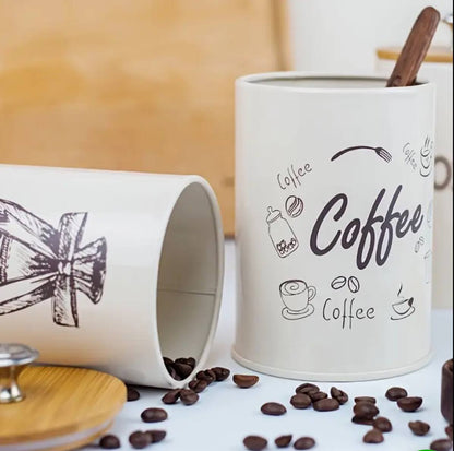 3pc Alloy  Canister Set with Bamboo Lid