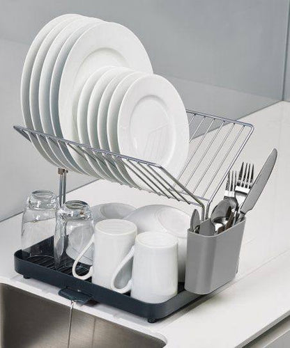 2 tier self draining dish drainer rack