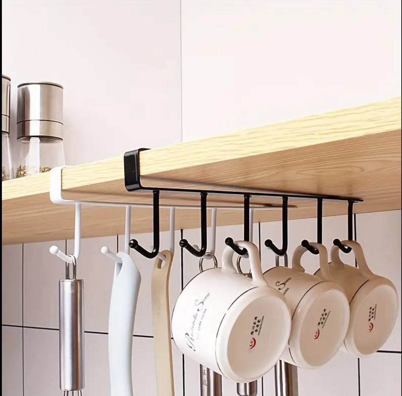 Under shelf metallic organizer