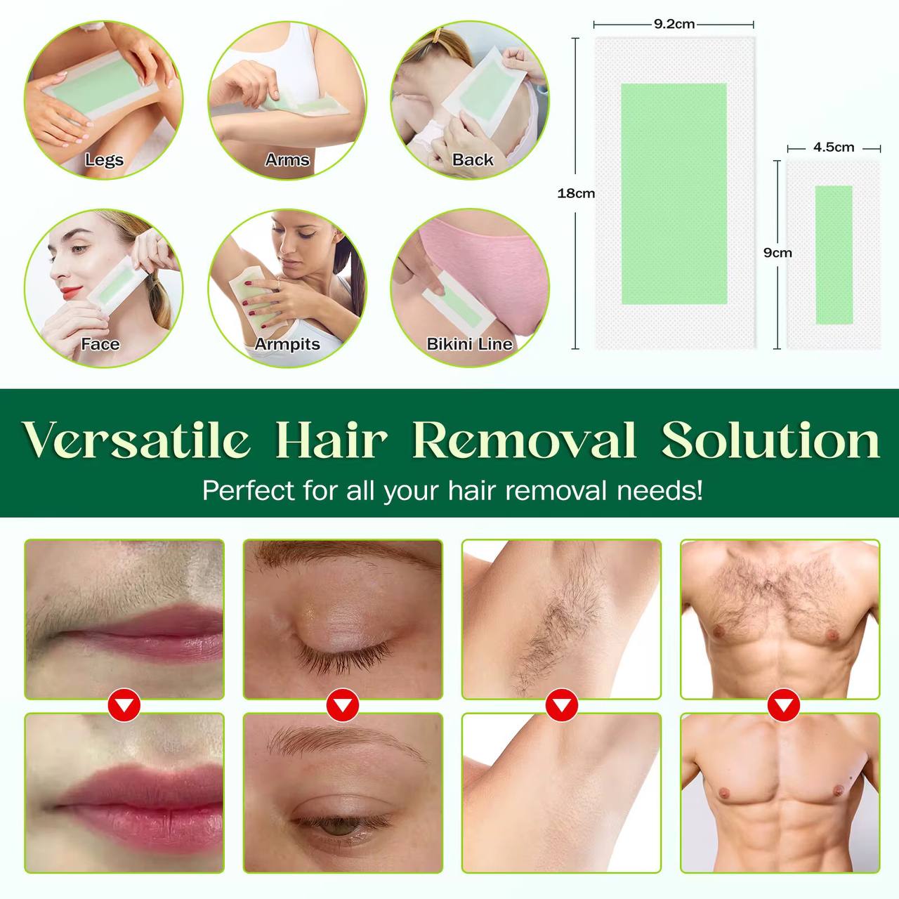 40 strips Rapid Hair removal Wax Strips