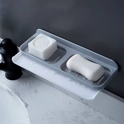 Wall-Mounted Self-Adhesive
 Bathroom Soap Dish Storage Organizer.
