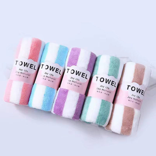 5pcs Coral Fleece Towel