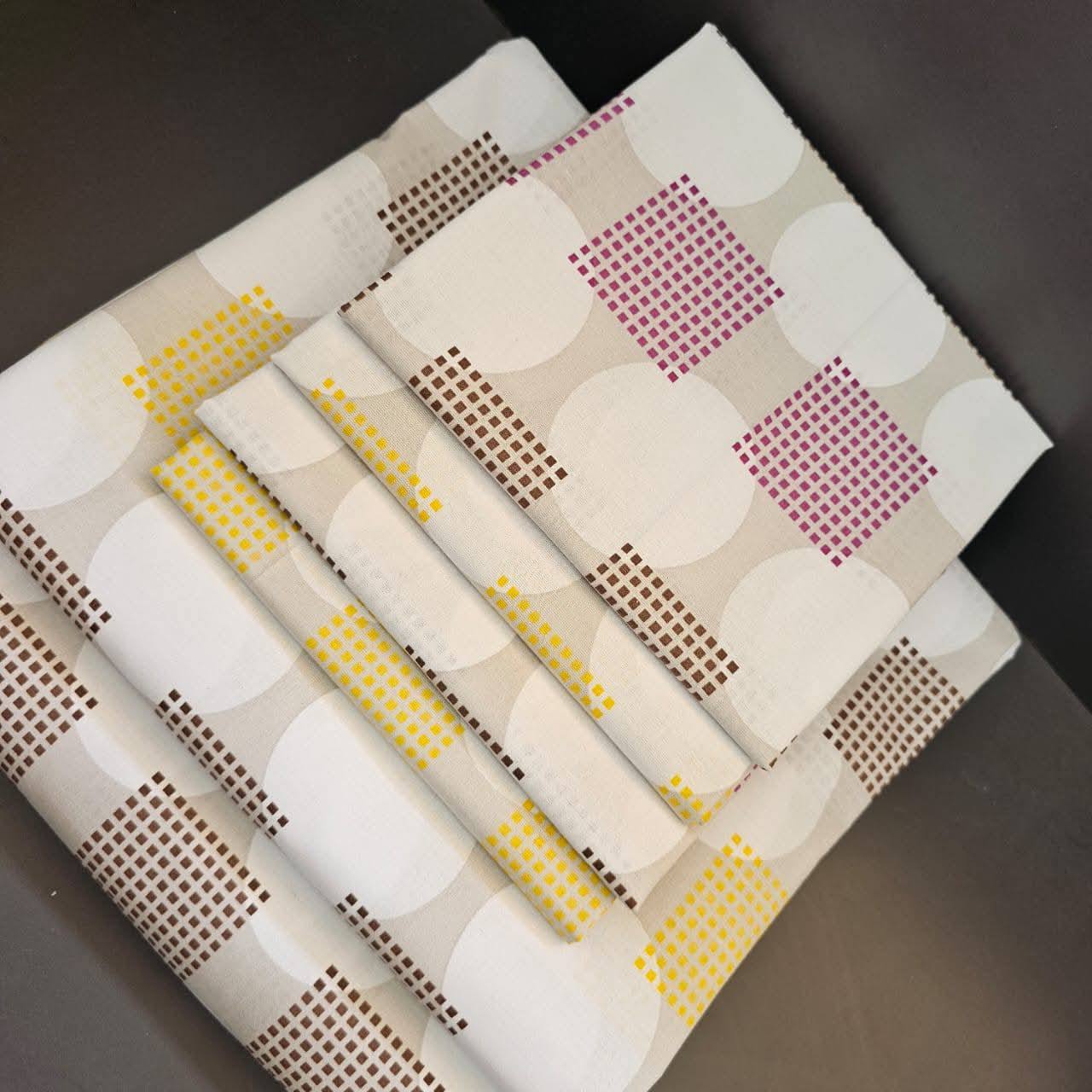 Two Flat Bedsheet Both Printed 
4 Pillowcases