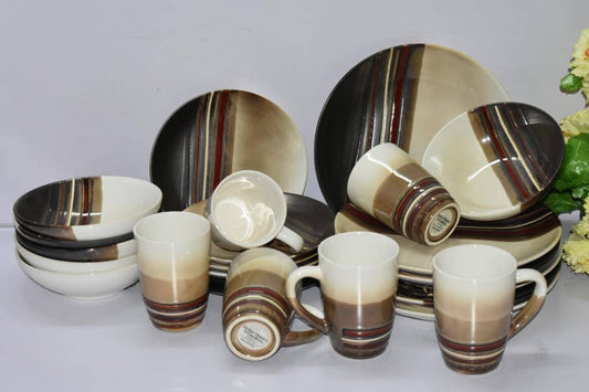 24pcs brown dinnerset