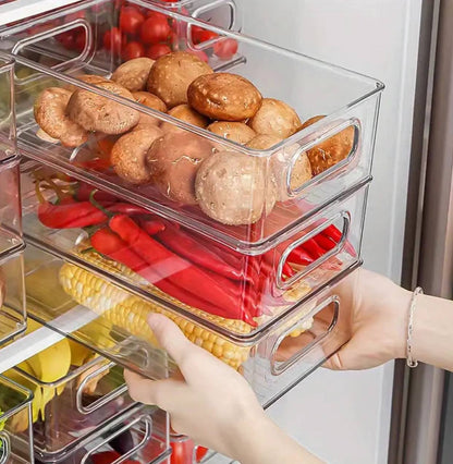 Acrylic fridge//shelves open containers