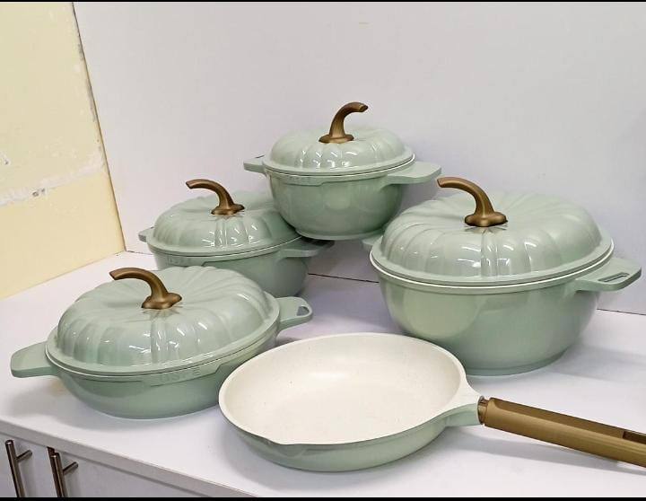 9PCS  USFE PUMPKIN Granite cookware set