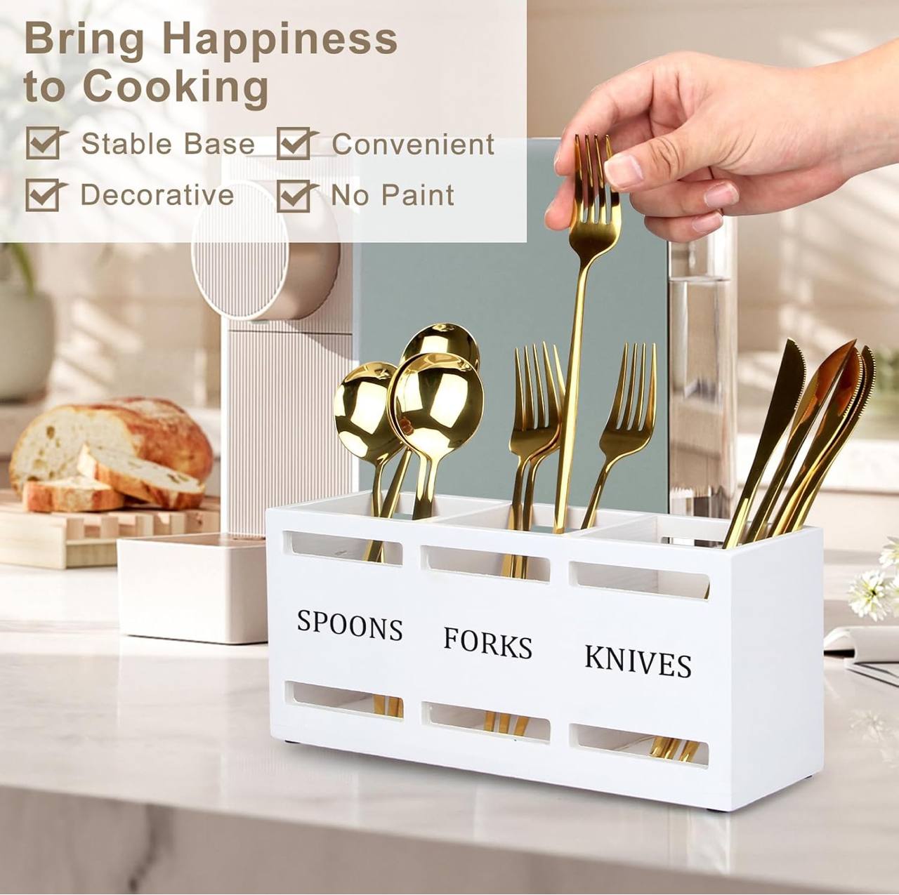 Wooden Cutlery Holder