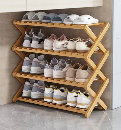 4 Tier Stackable Shoe Rack.