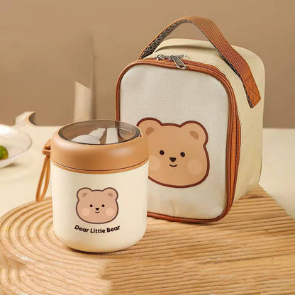 2 in 1 Food Flask Thermos With A Matching Insulated Lunch Bag