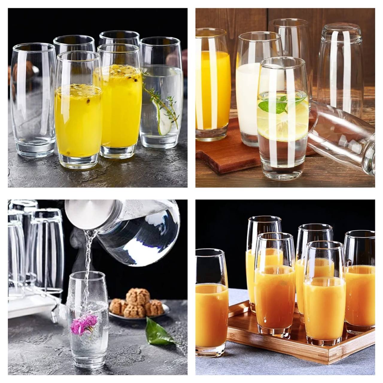 6PC 310ml long highball Glasses