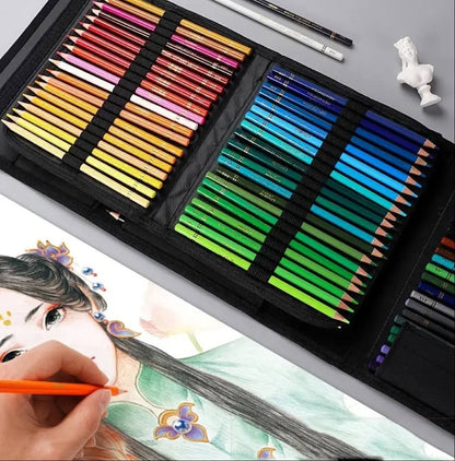 200 slots colored lead pencils storage bag