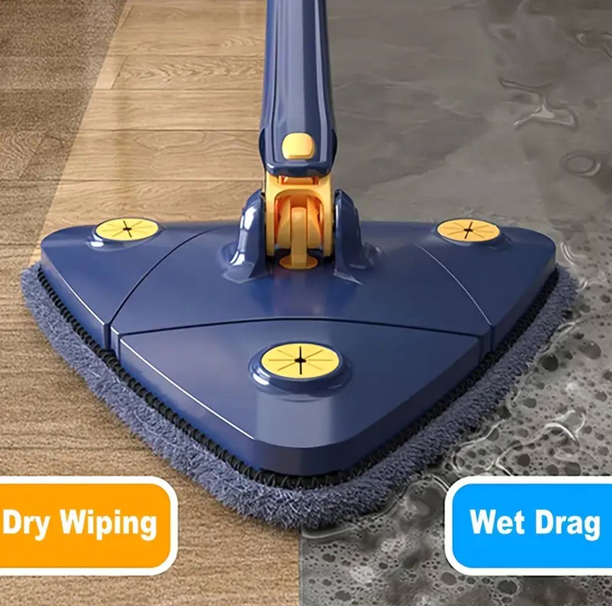 Triangle Mop 360 Rotatable Extendable Adjustable Cleaning Mop