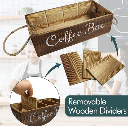 Wooden Coffee / Tea organizer