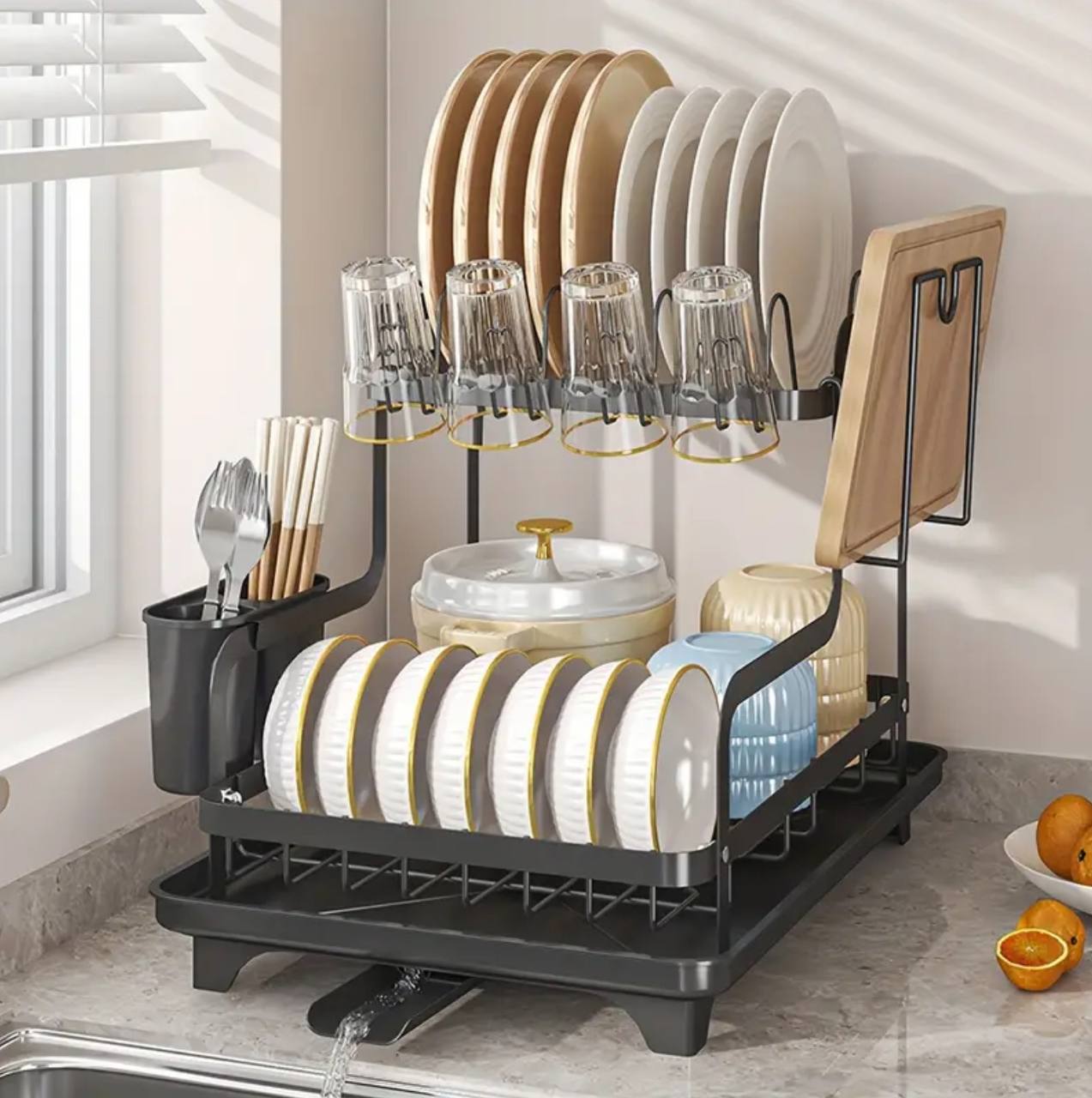 2 Tier Dish Drying Rack