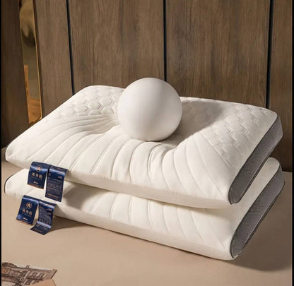 Washable 3D quilted cervical latex pillow