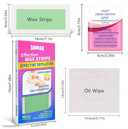 40 strips Rapid Hair removal Wax Strips