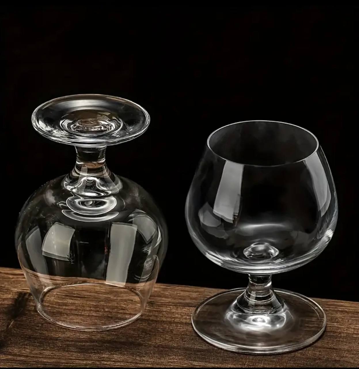 6pcs plain cognac glasses set