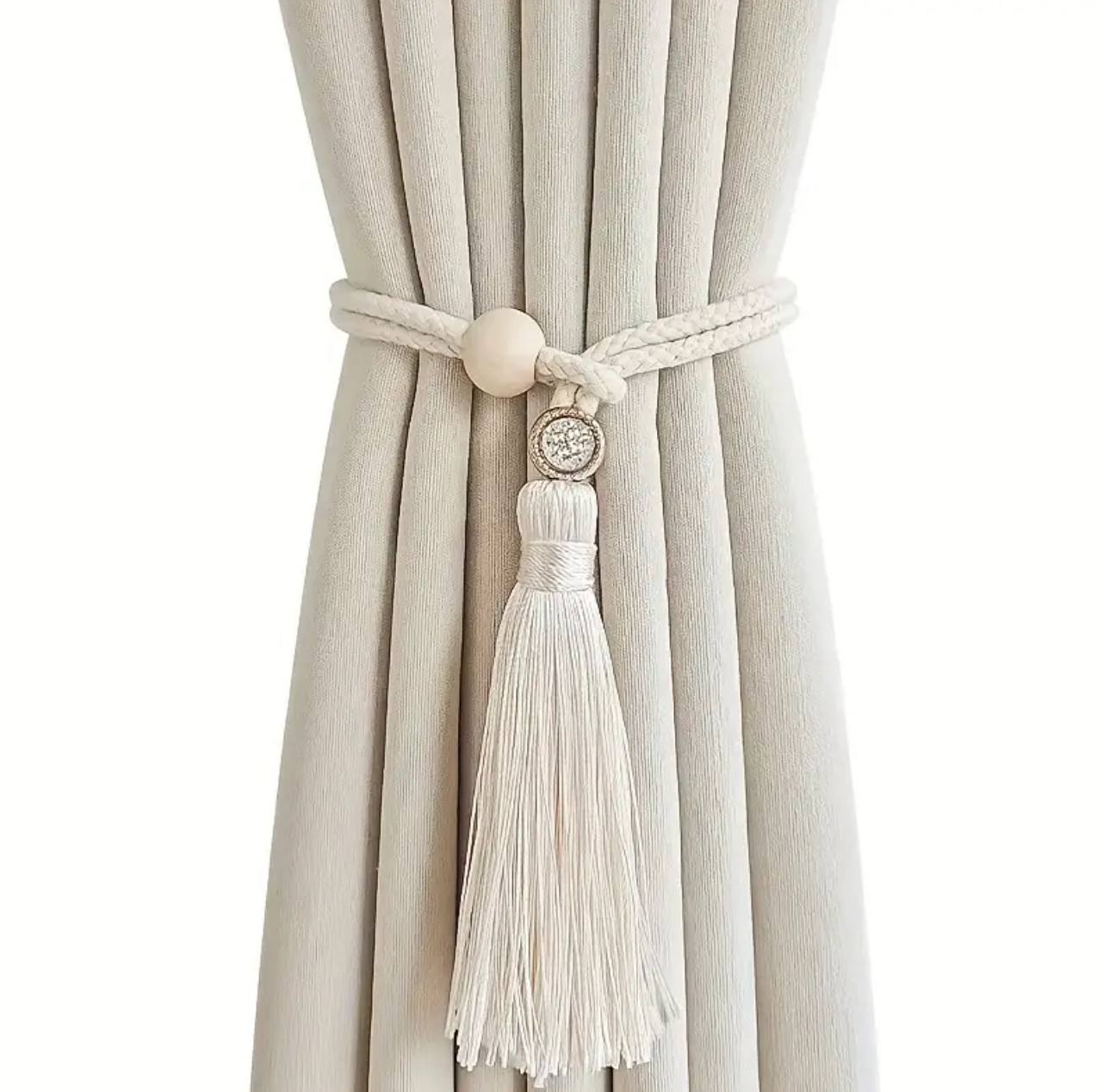 2 Bohemian fashion adjustable cotton cord curtain straps