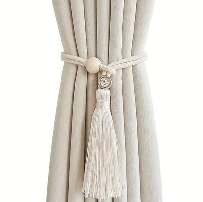 2 Bohemian fashion adjustable cotton cord curtain straps