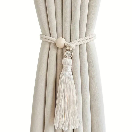 2 Bohemian fashion adjustable cotton cord curtain straps