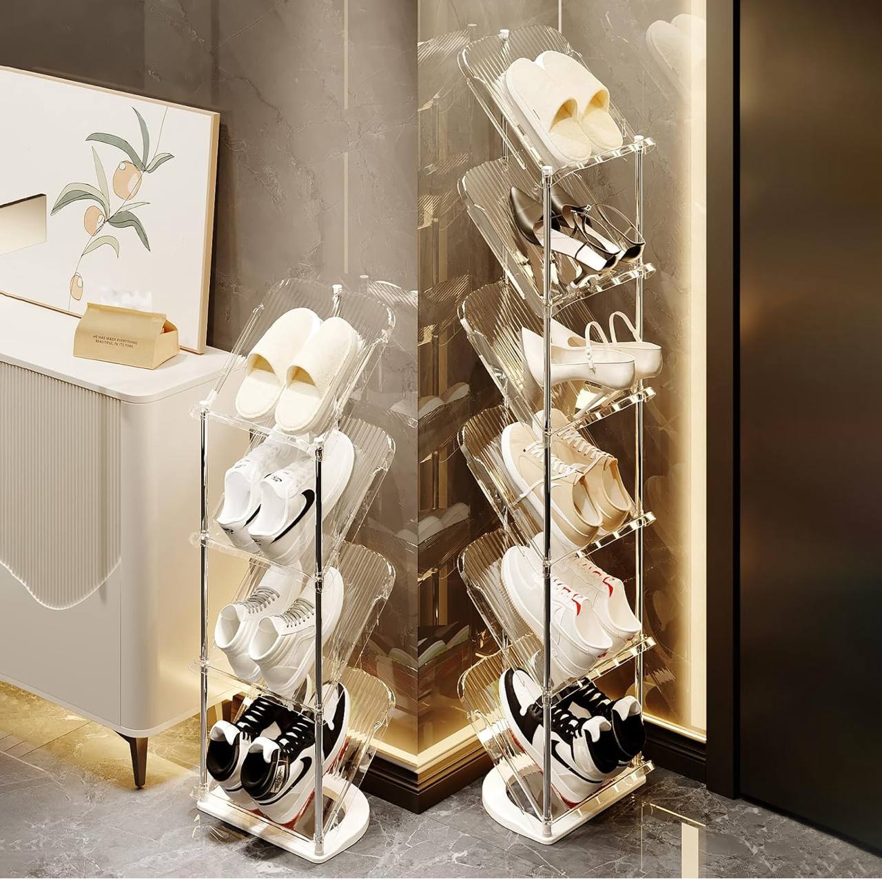 5Tier- Entryway Stackable Shoe Organizer/Shoe Rack