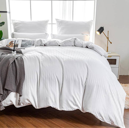White striped duvet cover