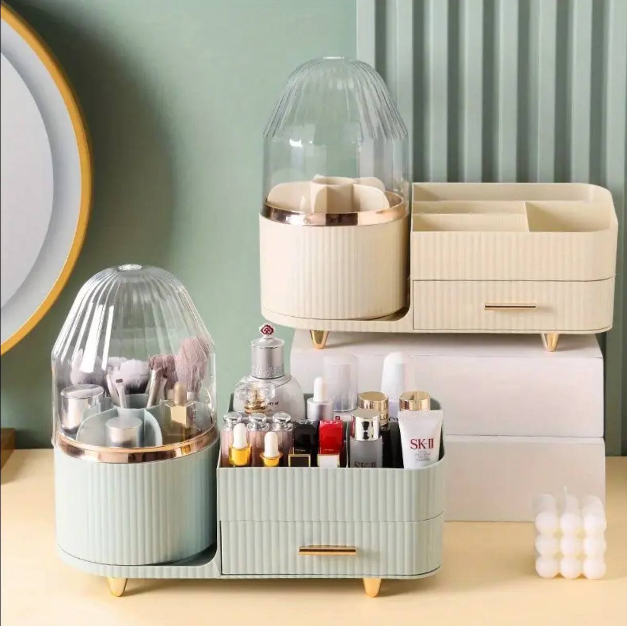 360° Rotating cosmetic storage organizer