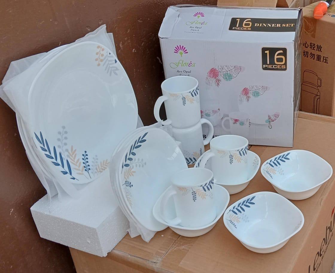 16pcs Florea Arc Opal square dinner set