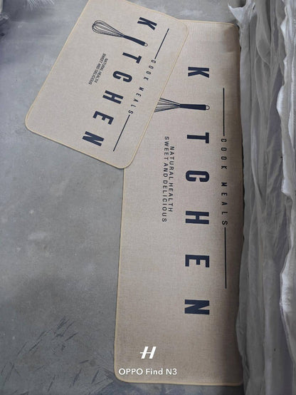 2pcs Rubber Binded kitchen mats