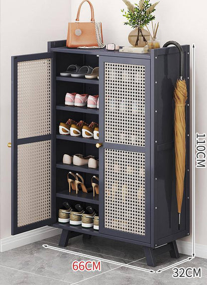 Wooden bamboo shoe rack / storage cabinet