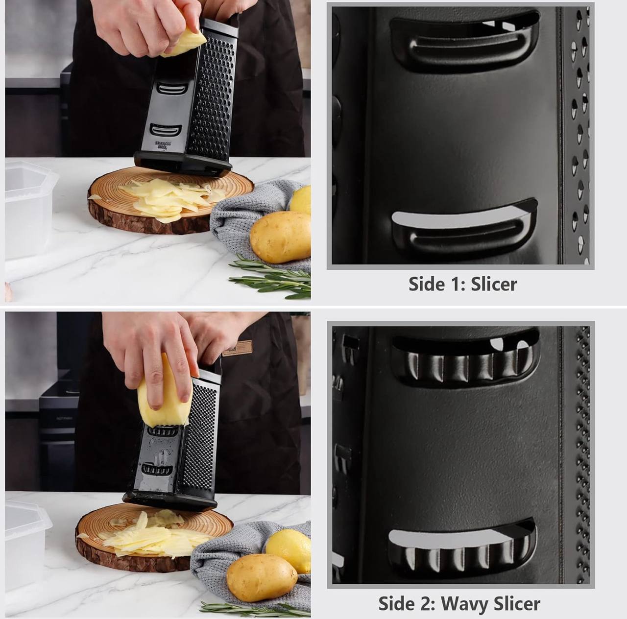 6sided vegetable grater with aluminium handle...