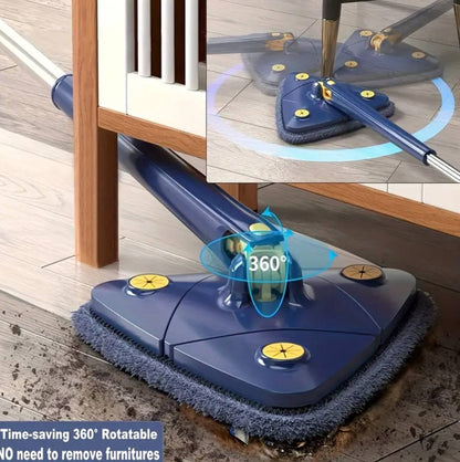 Triangle Mop 360 Rotatable Extendable Adjustable Cleaning Mop