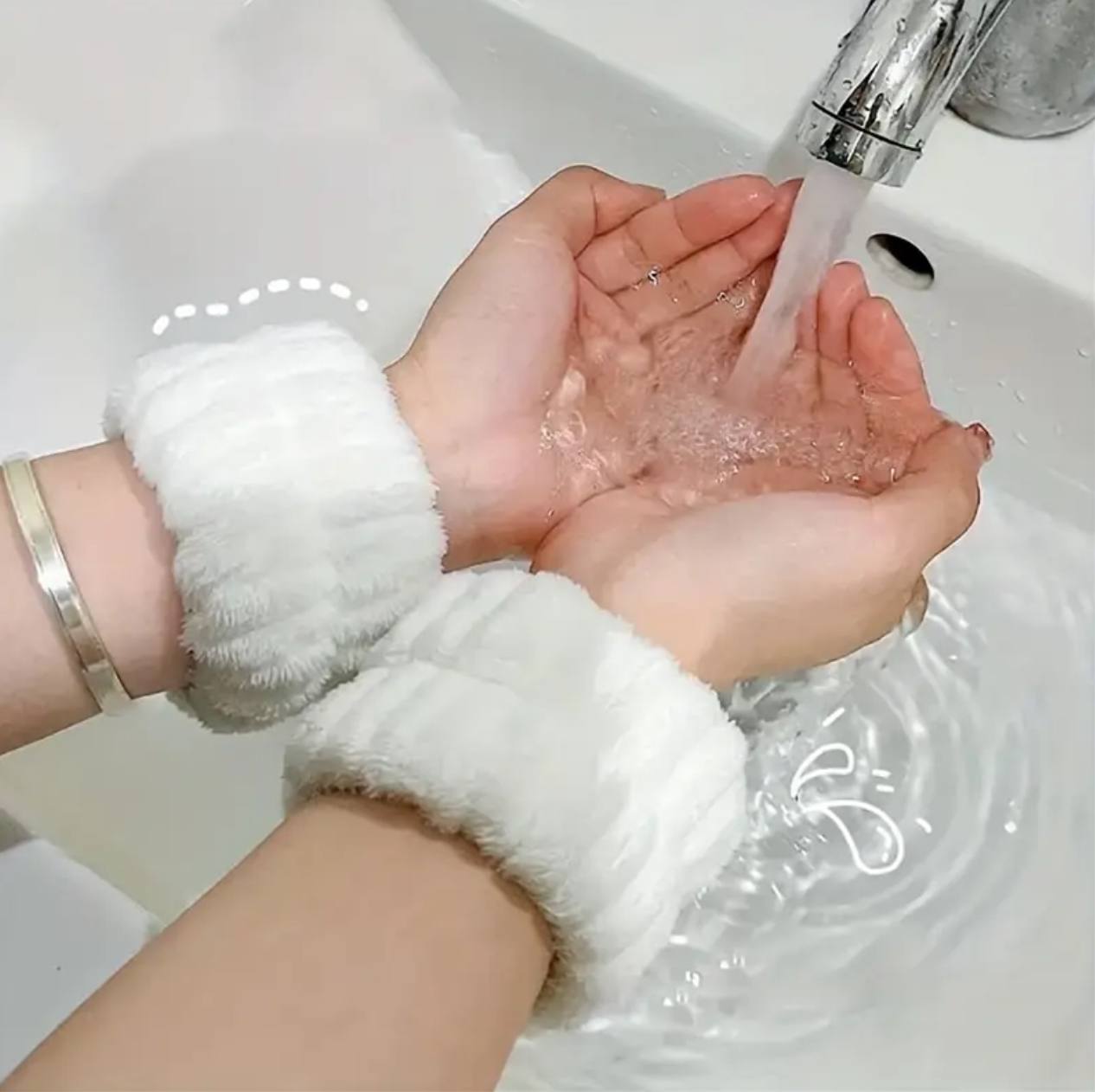 2pcs One Pair Wash Face and Wrist Band