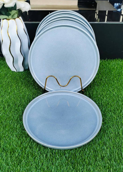 A set of 6pcs Turqoise blue dinner plates