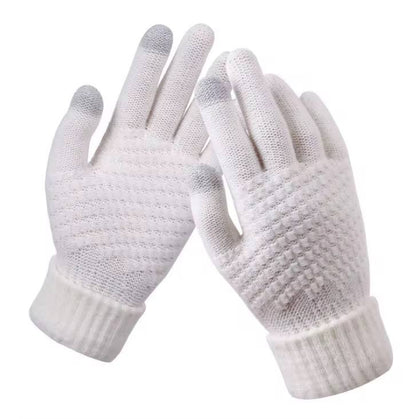 Winter Warm Touchscreen Gloves for Men and Women Fleece Lined Knit Wool Mittens