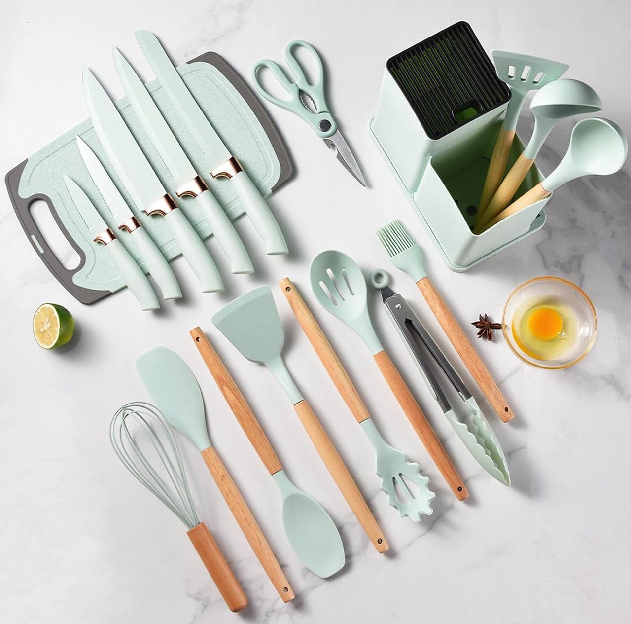 19 in 1Heat resistance silicone spoon set