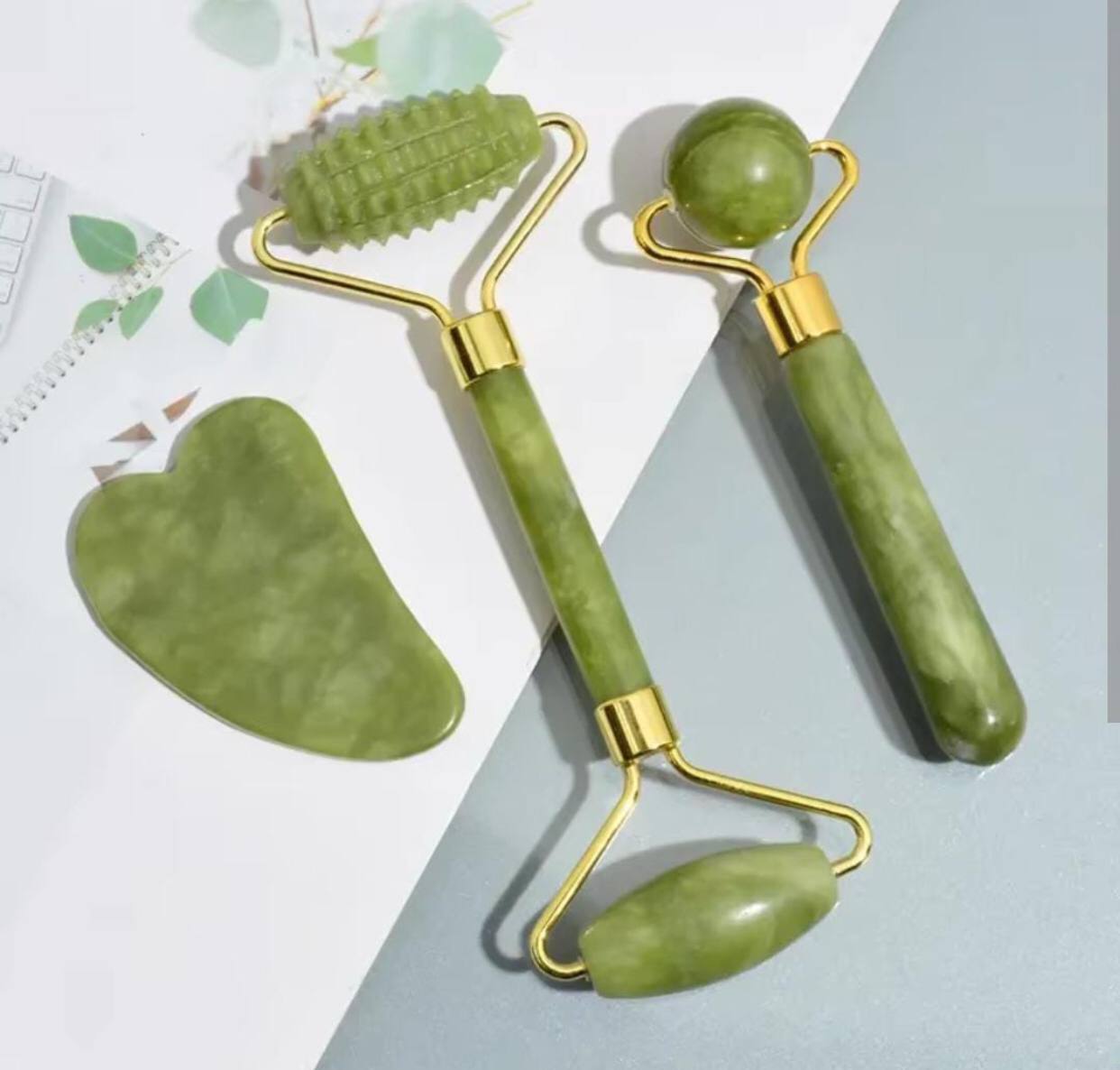 3 in 1Jade Roller & Gua Sha Set