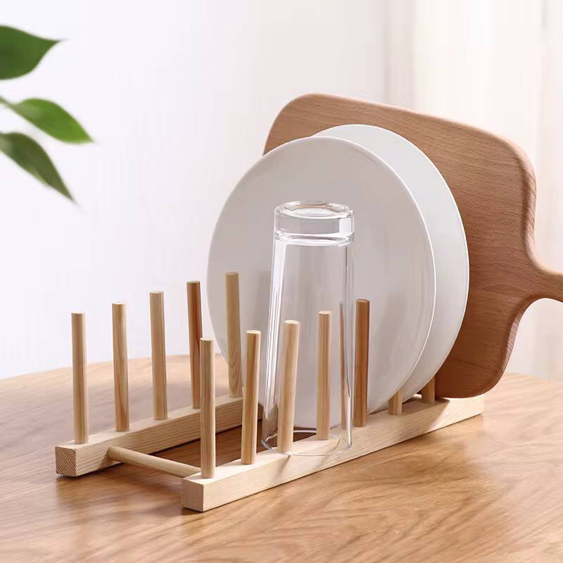 6 Slots Bamboo Plate Holder