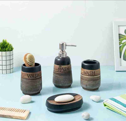 Fancy ceramic Wash 4 in 1 bathroom set